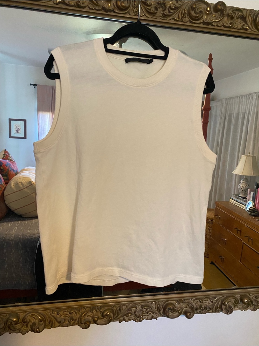 Jenni Kanye white cotton tank top